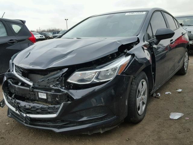 1G1BC5SM1H7175298 - 2017 CHEVROLET CRUZE LS BLACK photo 2