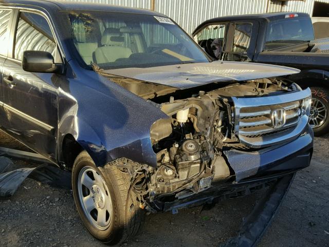 5FNYF3H20FB023734 - 2015 HONDA PILOT LX BLUE photo 9