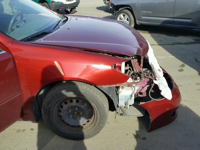 JTDBE32K063054643 - 2006 TOYOTA CAMRY LE RED photo 9