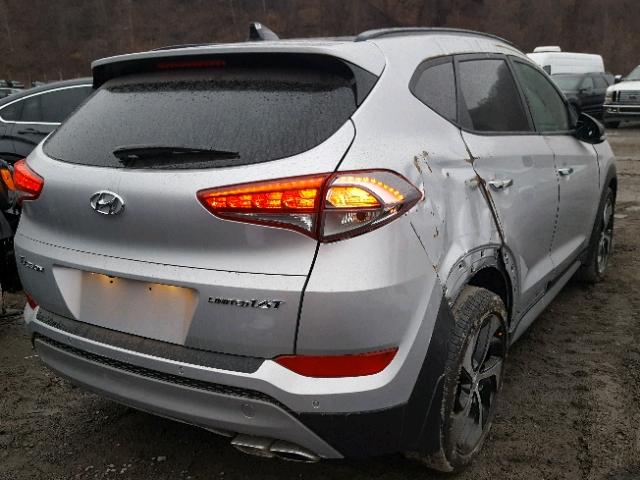 KM8J33A21HU558212 - 2017 HYUNDAI TUCSON LIM SILVER photo 4