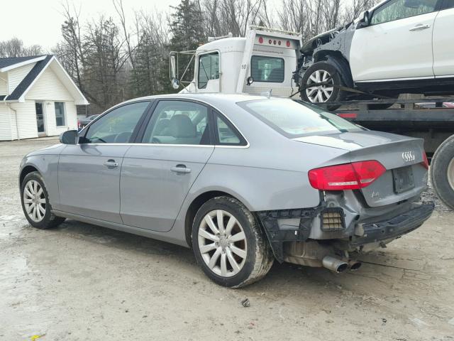 WAUFFAFLXAN062989 - 2010 AUDI A4 PREMIUM GRAY photo 3