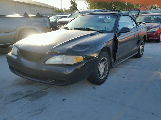 1FAFP4444WF182176 - 1998 FORD MUSTANG BLACK photo 2