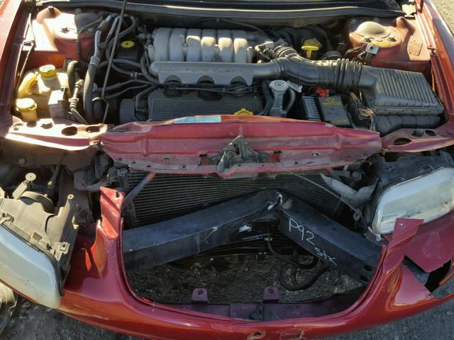 3C3EL55HXVT544688 - 1997 CHRYSLER SEBRING JX RED photo 7