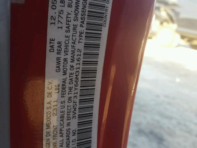 3VWSF31Y66M311612 - 2006 VOLKSWAGEN NEW BEETLE 红色 照片 10