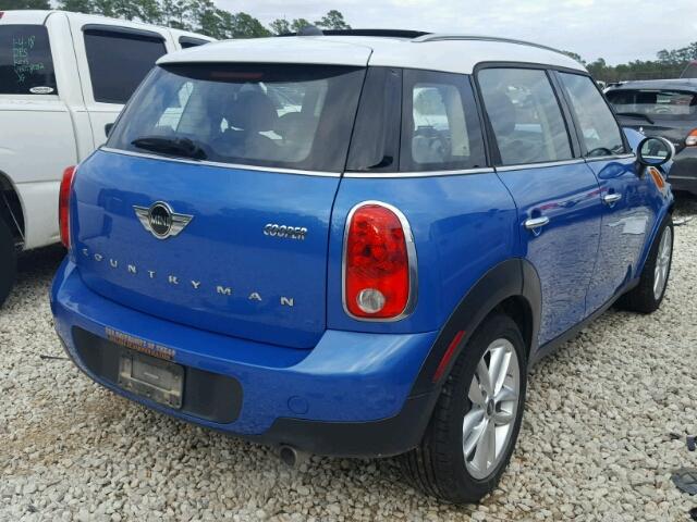 WMWZB3C53EWR39560 - 2014 MINI COOPER COU BLUE photo 4