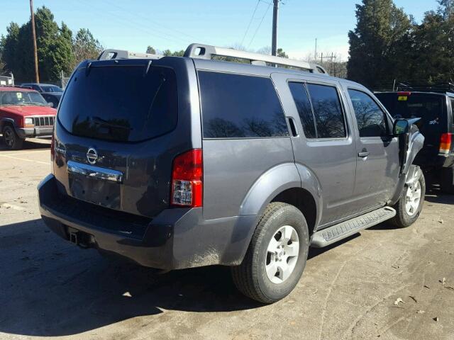 5N1AR1NN0CC637375 - 2012 NISSAN PATHFINDER GRAY photo 4