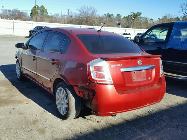 3N1AB6AP1CL660443 - 2012 NISSAN SENTRA 2.0 RED photo 3