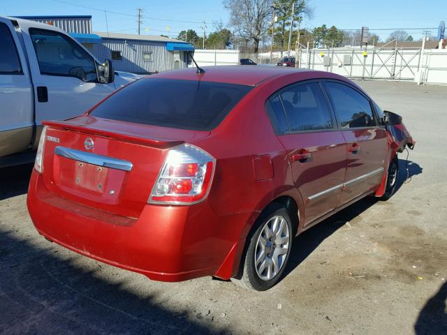 3N1AB6AP1CL660443 - 2012 NISSAN SENTRA 2.0 RED photo 4