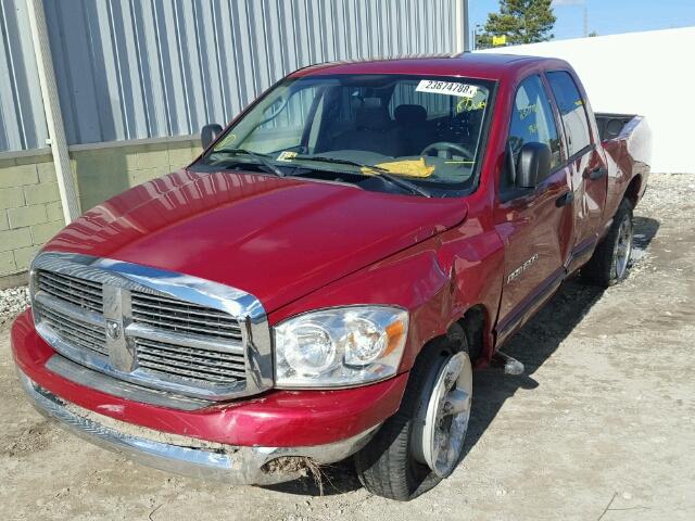 1D7HA18P87S131673 - 2007 DODGE RAM 1500 S RED photo 2