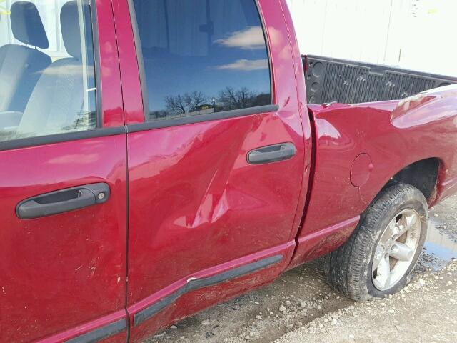 1D7HA18P87S131673 - 2007 DODGE RAM 1500 S RED photo 9