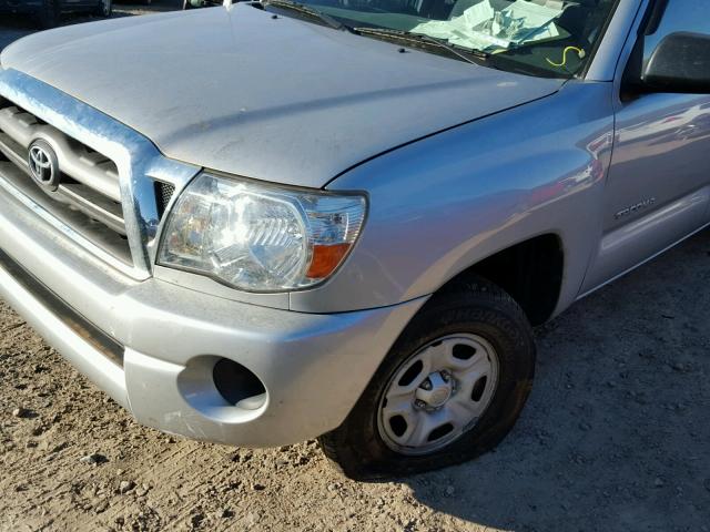 5TETX22N45Z105841 - 2005 TOYOTA TACOMA ACC SILVER photo 9