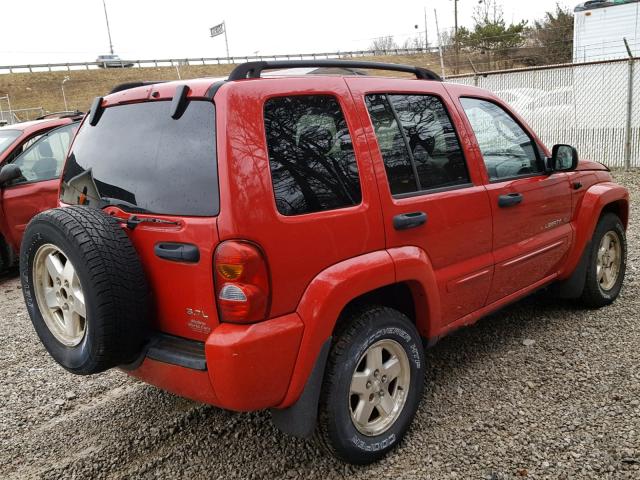 1J4GL58K43W728828 - 2003 JEEP LIBERTY LI RED photo 4