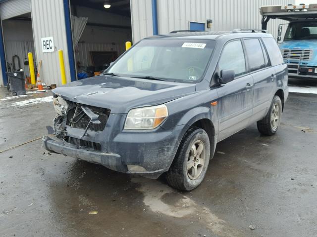 2HKYF18476H504622 - 2006 HONDA PILOT EX BLUE photo 2