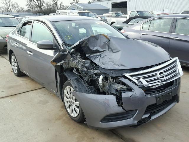 3N1AB7AP9FY312127 - 2015 NISSAN SENTRA S GRAY photo 1