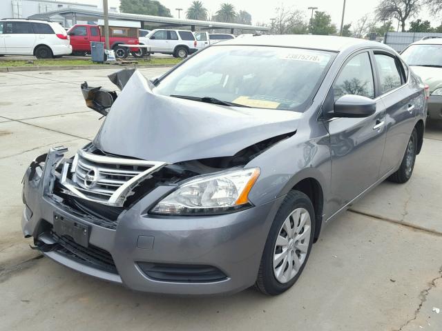 3N1AB7AP9FY312127 - 2015 NISSAN SENTRA S GRAY photo 2