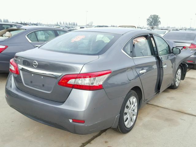 3N1AB7AP9FY312127 - 2015 NISSAN SENTRA S GRAY photo 4