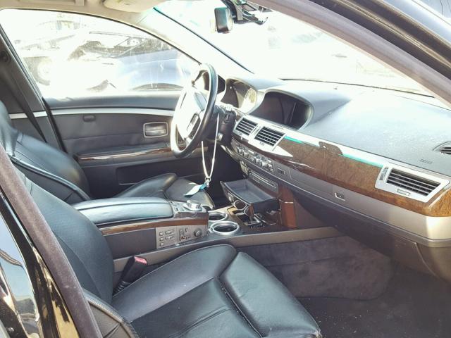 WBAHN83537DT76542 - 2007 BMW 750 BLACK photo 5