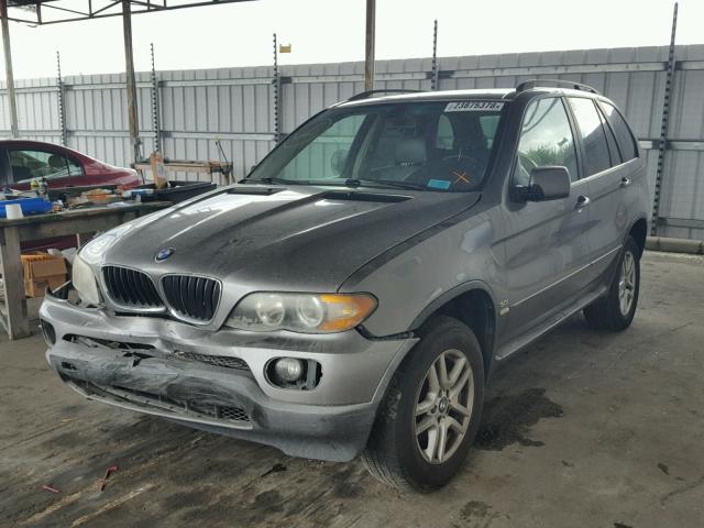 5UXFA13554LU24670 - 2004 BMW X5 3.0I GRAY photo 2