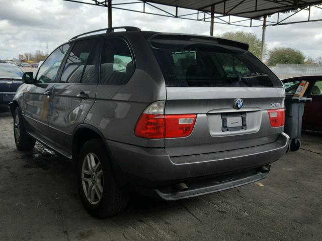 5UXFA13554LU24670 - 2004 BMW X5 3.0I GRAY photo 3