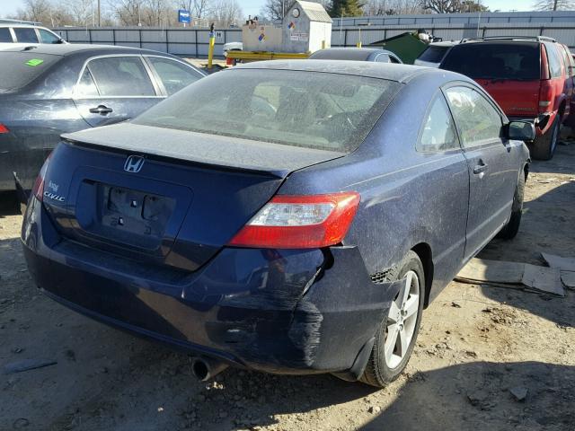 2HGFG12968H523555 - 2008 HONDA CIVIC EXL BLUE photo 4