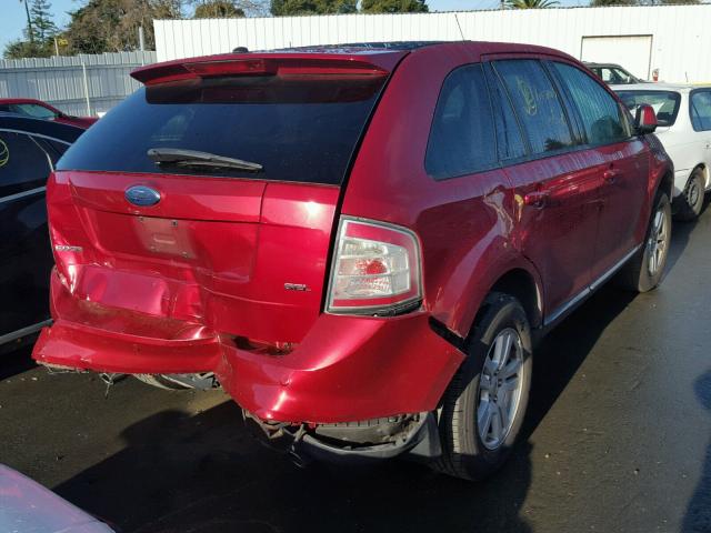 2FMDK39C17BA72405 - 2007 FORD EDGE SEL P MAROON photo 4