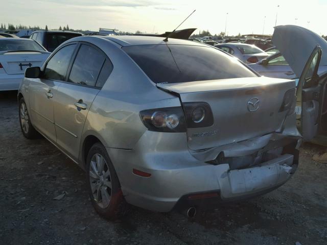 JM1BK12G681798481 - 2008 MAZDA 3 I SILVER photo 3