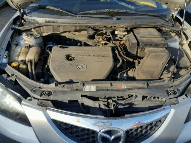 JM1BK12G681798481 - 2008 MAZDA 3 I SILVER photo 7