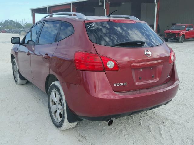 JN8AS58T39W058743 - 2009 NISSAN ROGUE S MAROON photo 3