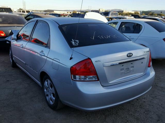 KNAFE221295624926 - 2009 KIA SPECTRA EX SILVER photo 3