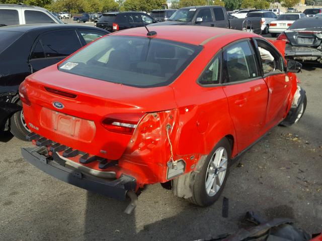 1FADP3F29GL264436 - 2016 FORD FOCUS SE RED photo 4