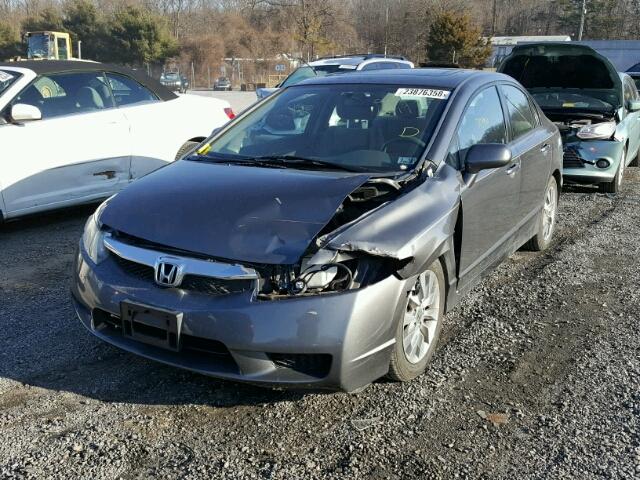 2HGFA1F82AH573992 - 2010 HONDA CIVIC EX GRAY photo 2