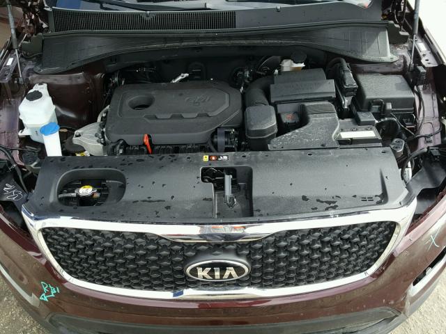 5XYPG4A3XHG260728 - 2017 KIA SORENTO LX PURPLE photo 7