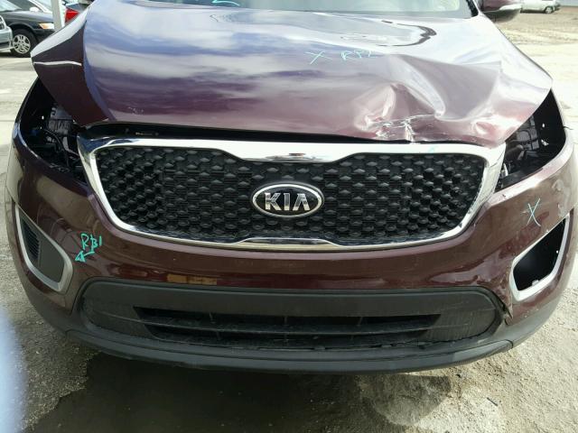 5XYPG4A3XHG260728 - 2017 KIA SORENTO LX PURPLE photo 9