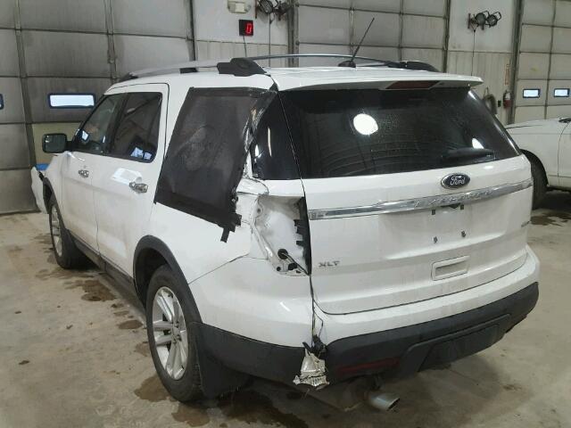 1FM5K8D82DGC11188 - 2013 FORD EXPLORER X WHITE photo 3