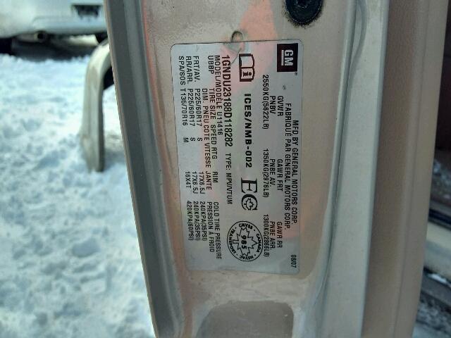 1GNDU23188D118282 - 2008 CHEVROLET UPLANDER L 米色 照片 10