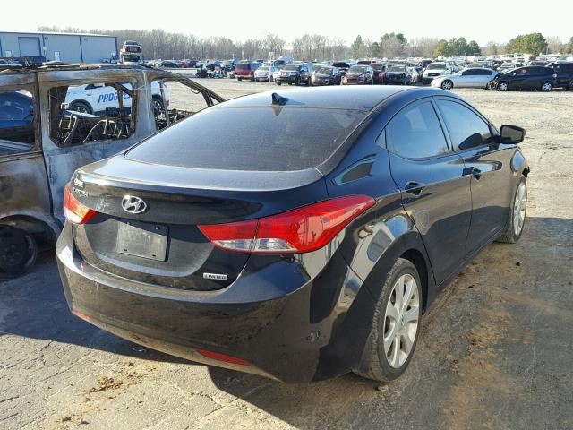 5NPDH4AE7DH415403 - 2013 HYUNDAI ELANTRA GL BLACK photo 4