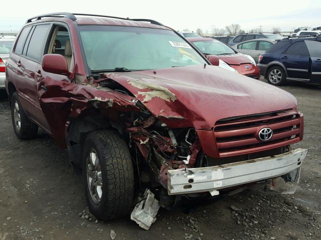 JTEEP21A250092705 - 2005 TOYOTA HIGHLANDER MAROON photo 1