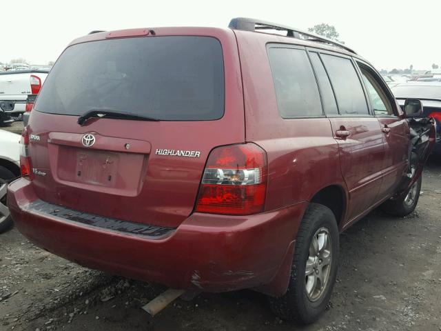 JTEEP21A250092705 - 2005 TOYOTA HIGHLANDER MAROON photo 4