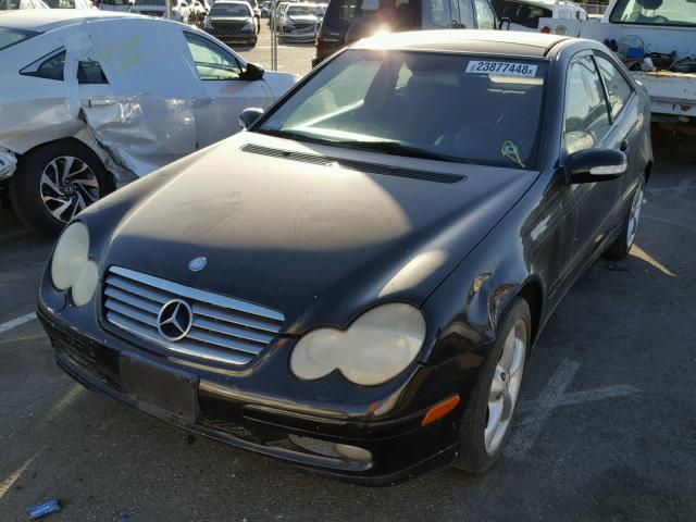 WDBRN47J72A303190 - 2002 MERCEDES-BENZ C 230K SPO BLACK photo 2