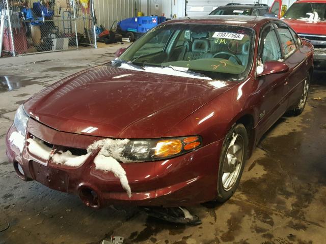 1G2HY54K914198998 - 2001 PONTIAC BONNEVILLE MAROON photo 2