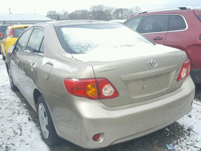 1NXBU4EE1AZ277173 - 2010 TOYOTA COROLLA BA TAN photo 3