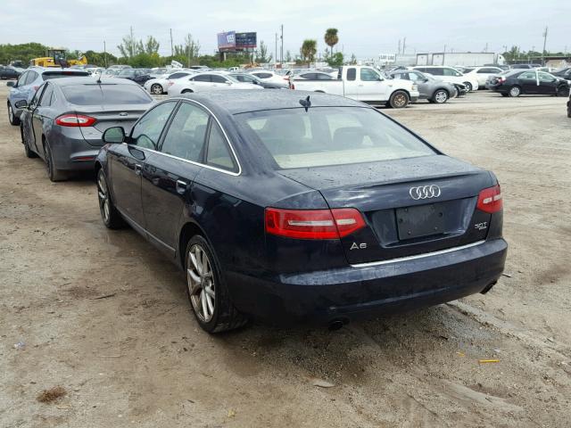 WAUSG74FX9N020698 - 2009 AUDI A6 BLUE photo 3