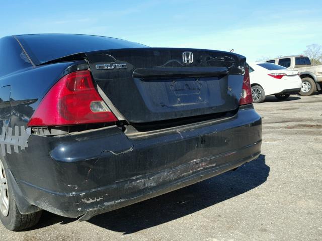 1HGEM22562L038060 - 2002 HONDA CIVIC LX BLACK photo 10