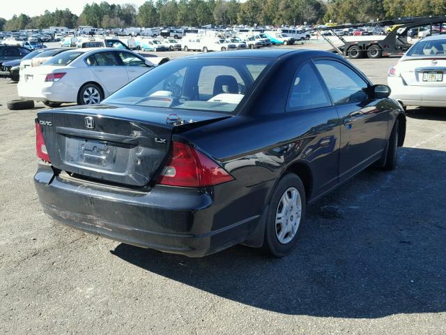 1HGEM22562L038060 - 2002 HONDA CIVIC LX BLACK photo 4