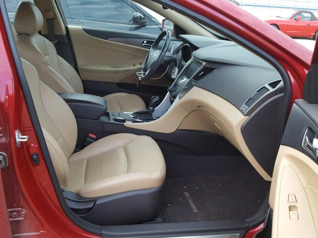 KMHEC4A49BA010749 - 2011 HYUNDAI SONATA HYB RED photo 5