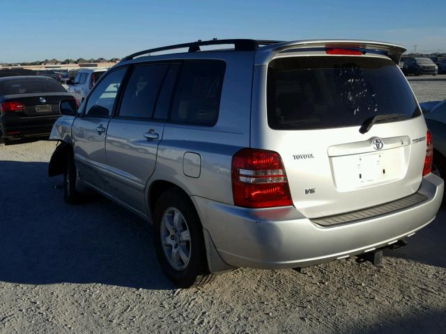 JTEGF21A320040992 - 2002 TOYOTA HIGHLANDER SILVER photo 3