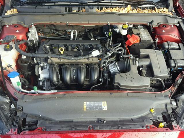 3FA6P0H73HR158163 - 2017 FORD FUSION SE RED photo 7