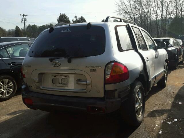 KM8SC83DX1U052948 - 2001 HYUNDAI SANTA FE G SILVER photo 4