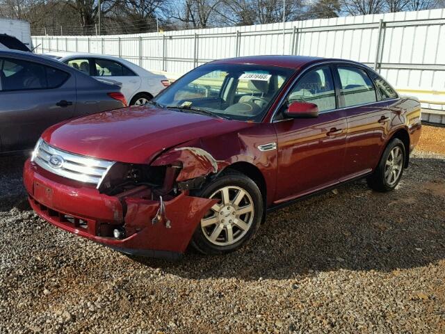 1FAHP27W48G156054 - 2008 FORD TAURUS SEL BURGUNDY photo 2