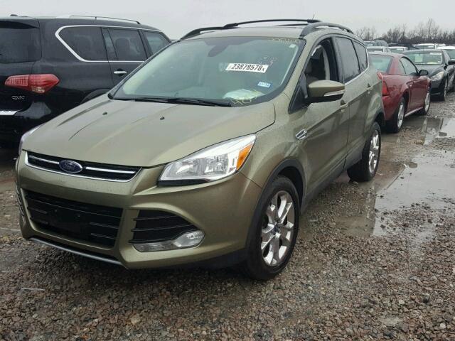 1FMCU0H9XDUC44804 - 2013 FORD ESCAPE SEL GREEN photo 2